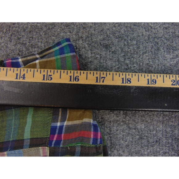 Thornton Bay Shorts Mens 34 Patchwork Madras Plaid Preppy Cotton Casual - Picture 5 of 8